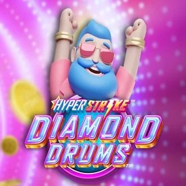 Hyper Strike Diamond Drums slot logo by Gameburger Studios at Slotrize Casino